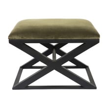 Cross Legged Logan Velvet Stool